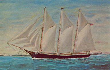 Southern New Jersey Schooner
Painting by Harry R. Stites